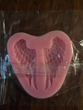 Pink Silicone Angel Wing Mold